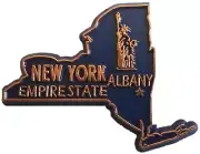 New York the Empire State Souvenir Fridge Magnet