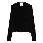 [Allude] Allude Ribbed Wrap Cardigan S BLACK