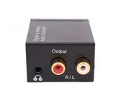 Digital Optical Coax Coaxial Toslink to Analog Audio Converter Adapter RCA DAC