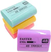 4B Pencil Eraser, 4B Eraser, Soft Eraser, Dustless Pencil Eraser, Dust Free Pencil Eraser, Pencils Erasers, Erasers for Pencils