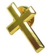 Religious Christian Bible Scripture Jewelry Enamel Elevated Cross Lapel Pin