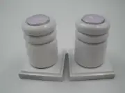 Handmade & Painted Wooden Set of 2 Tealight Candle Holders Choose Color 4.5x 3.5