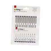 430-10 PRO Inkline Black Micro Line & Precision Graphic Pens, 10 Assorted