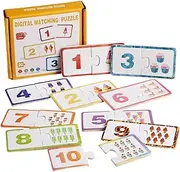 Travel Matching Game,Wooden Preschool Educational Set - Strategic Number Color Matching Game for Kids 3+ Years Birthday Basket Filler Airplane Camping Stocking Stuffers Classroom