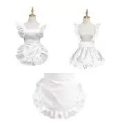Maid Apron Ruffled Waist Apron Halloween Maid Apron Costume for Women Cosplay