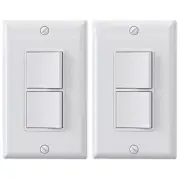 Decorator Double Rocker Light Switch Two Single Pole Electrical Paddle Switch 15