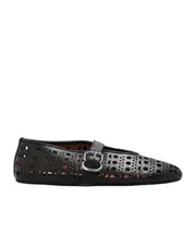 cut-out buckle ballet flats 39.5,41 Black