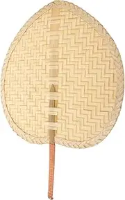 LIFKOME Bamboo Woven Handheld Fan Rustic Chinese Style Summer Fan for Parties Home Decoration and Outdoor Use Lightweight Easy to Use for Adults