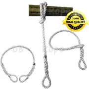 Single Tree Swing Hanging (Hammock) SAFER Rope with 2 Spliced Eyes TS. 5700 lb.