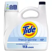 Tide Free and Gentle Liquid Laundry Detergent 149 Fl Oz Hypoallergenic