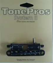 TPFK-B TonePros, Metric Tuneomatic Bridge ( notched black “G Formula” saddles)