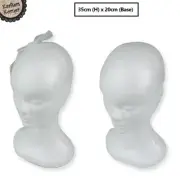 2 x Female Foam Mannequin Manikin Head Model Hat Wig Scraf Display Stand 35cm
