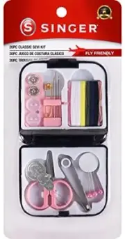 02051 Mini Travel Sew Kit in Compact Folding Storage Case, ,