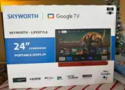 Skyworth 24 in. Portable Google TV. Built in Chromecast. 2 HR Battery Life