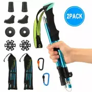Walking Trekking Poles with Quick Lock System Folding Ultralight Hiking Climbing