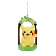 New Pokemon Pikachu Takara Tomy Yellow Anime Doll Plush Key Charm Bag Holder Toy