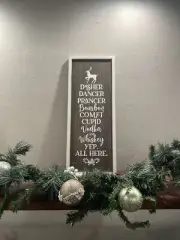 Dasher Dancer Prancer Christmas Sign