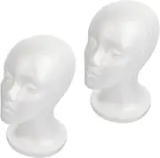 CALLARON 2pcs Mannequin Display Stand for Wigs Hair Styling Accessories Stable Clamp for Secure Use for Salon Home Model