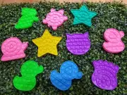 FRESH COLOUR Pop Its Fidget Toy Push Bubble Stress Relief Kids Pop It Tiktok NEW