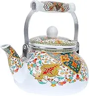 Cabilock 1Pc Enamel Teapot for Kitchen Water Boiling Kettle Retro Design Suitable for Home Use with Gas and Induction Cookers Easy to Clean and Store