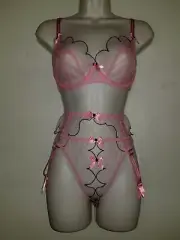 Agent Provocateur Lorna bra 38DD suspender size Large and ouvert size XL NWT
