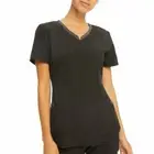 Womens Black Scrub Top - Size Small - Scrubstar Active V Neck