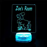 Puppy Dog Personalised 3D LED Battery USB Night Light 7 Colour Change Room Lamp