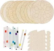 32 PCS Wood Mandala Painting Set Reliable Mandala Painting Kit Lightweight Mandala Art Kit for Mandala Making Kit for Painting DIY Crafts Home Decors for DIY Craft Art Project (02)