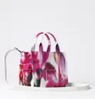 Marc Jacobs The Floral Leather Small Tote Bag - White Multi ( Origin $495 )