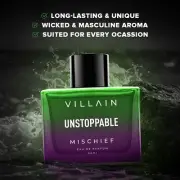 VILLAIN Unstoppable Mischief Premium Long Lasting Eau de Perfum (50ml)