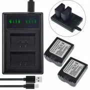 2 Battery+USB Charger for Panasonic CGA-S006e DMC-FZ28 Digital Camera Lumix FZ8