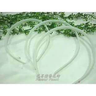 台灣製造 髮圈＊1公分白色素色髮箍＊ 有鋸齒狀~製作髮圈~飾品材料~