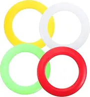 Gogogmee 4pcs Ring Sports Flying Disc Mini Flying Discs Reusable Flying Disc Beach Flying Disc Sports Soft Discs Family Flying Discs Outdoor Playing Lawn Game Flying Ring Plastic