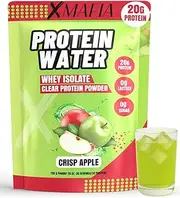 XMafia Protein Water, Clear Protein Powder - 30 Servings, 20g Protein, 27oz - Hydrating Whey Isolate - 0g Lactose, 0g Sugar, Keto Friendly - Apple - Protein
