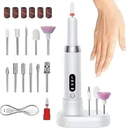 Nail Drill Kit, Electric Nail File with Adjustable Speed, Cordless Nail Grinder Machine, 12 Drill Bits for Manicure, Pedicure, Nail Care, Home Salon Use, Professional Nail File