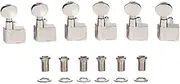 KAISH 21:1 Dual Pin (No Screws) Tuners 2 Pin Tuning Keys Pegs Tuning Machine Heads fits for American Series Strat/Tele Guitars Vintage Oval Button Nickel