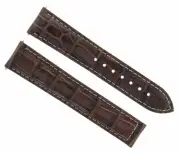 24MM LEATHER WATCH BAND STRAP FOR 24/20MM OMEGA SEAMASTER RAILMASTER BROWN WS