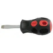 Draper Plain Slot Flared Tip Stubby Screwdriver 6 x 38mm Soft Grip Handle 40012