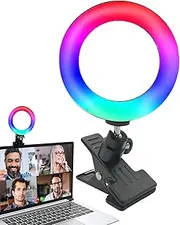 Ring Light with Tripod Stand, Phone Ring Light, 4 5 Inch LED Selfie Light, Recording Selfie Light | Portable Selfie Phone Light, Rotatable Photography Selfie Light with Phone Clip for Phone, Laptop