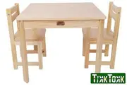 Little Boss Art Square Table & Chair Set (Natural)