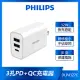 PHILIPS飛利浦 32W 3port PD充電器 DLP4327C 白色