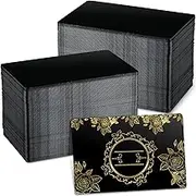 Marspark 300 Pieces Black Aluminum Business Card Blanks for Cnc Engraver Laser Engraving DIY Cards, 3.38 x 2.12 Inches, 0.21 Mm/ 0.01 Inch Thick