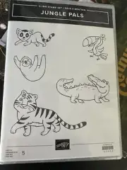 Stampin' Up! JUNGLE PALS Cling Stamp Set, Retired, NEW, Animals