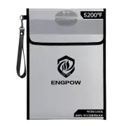 ENGPOW Fireproof Document Bag with Lock (5200℉),15”x 11”Waterproof and Firepr...
