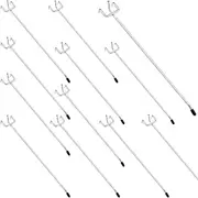 TiciKim Pegboard Hooks Pegboard Hooks Perforated Wall Hooks Stainless Steel Single Hooks for Retail Display, Hanging Goods, Tool Classification, Supermarket Shelves (20 cm), Pack of 15