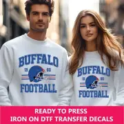 Buffalo Bills Retro Style Iron On Transfer, Ready to Press DTF Transfer