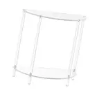 Acrylic Side Table for Small Space Compact Bedside Table Clear Storage Shelf