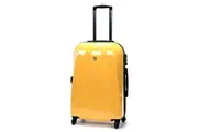 Swiss Luggage Suitcase Lightweight with TSA locker 4 wheels 360 degree rolling HardCase SN6104B Yellow