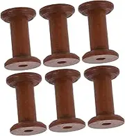 OFFIGAM 6Pcs Vintage Thread Spools Organizer Compact Home Weaving Bobbins for Efficient Storage Practical Yarn Holder for Sewing and Crafting Neatly Arranged DIY Tool