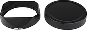 Haoge LH-XF56II Lens Hood Metal Square Bayonet for Fujifilm XF56mm F1.2 R WR lens (67mm Mark II), Fuji XF 56MM F1.2 Mark II Lense Hood, With Metal Front Cap